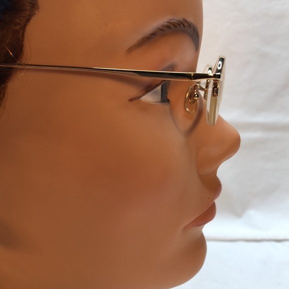 Vintage Calvin Klein Eye Glasses Half-Rimless, Goldtone Oval Half Frame, 343 510 - Picture 16 of 16